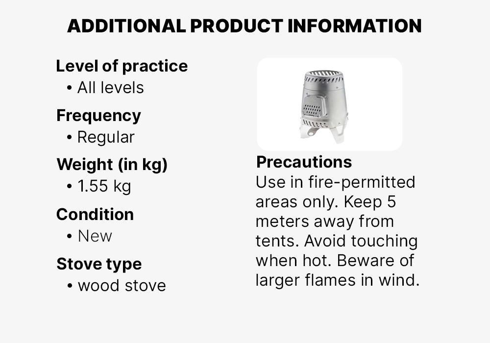 Wood-Burning Camping Stove Grey, No Color, medium