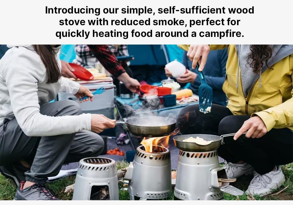 Wood-Burning Camping Stove Grey, No Color, medium