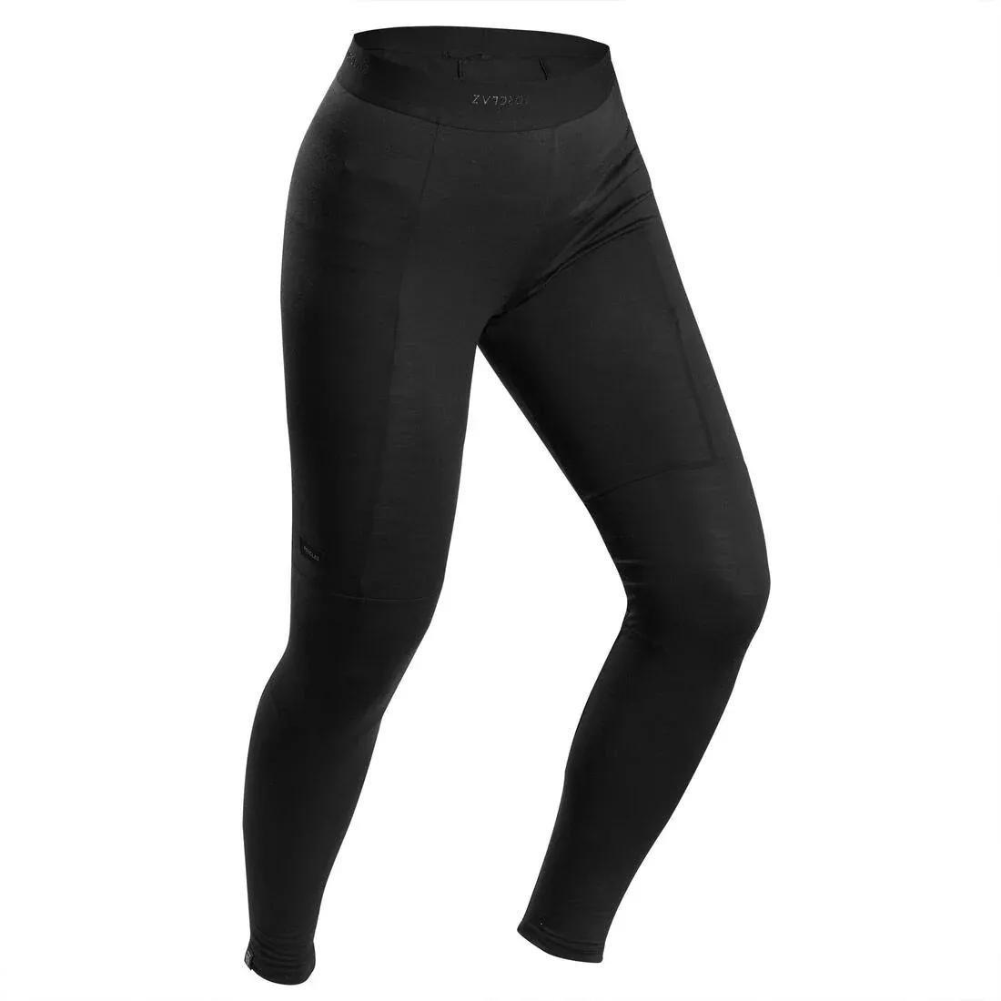 BLACK Women's merino wool legging underwear - MT500, , medium