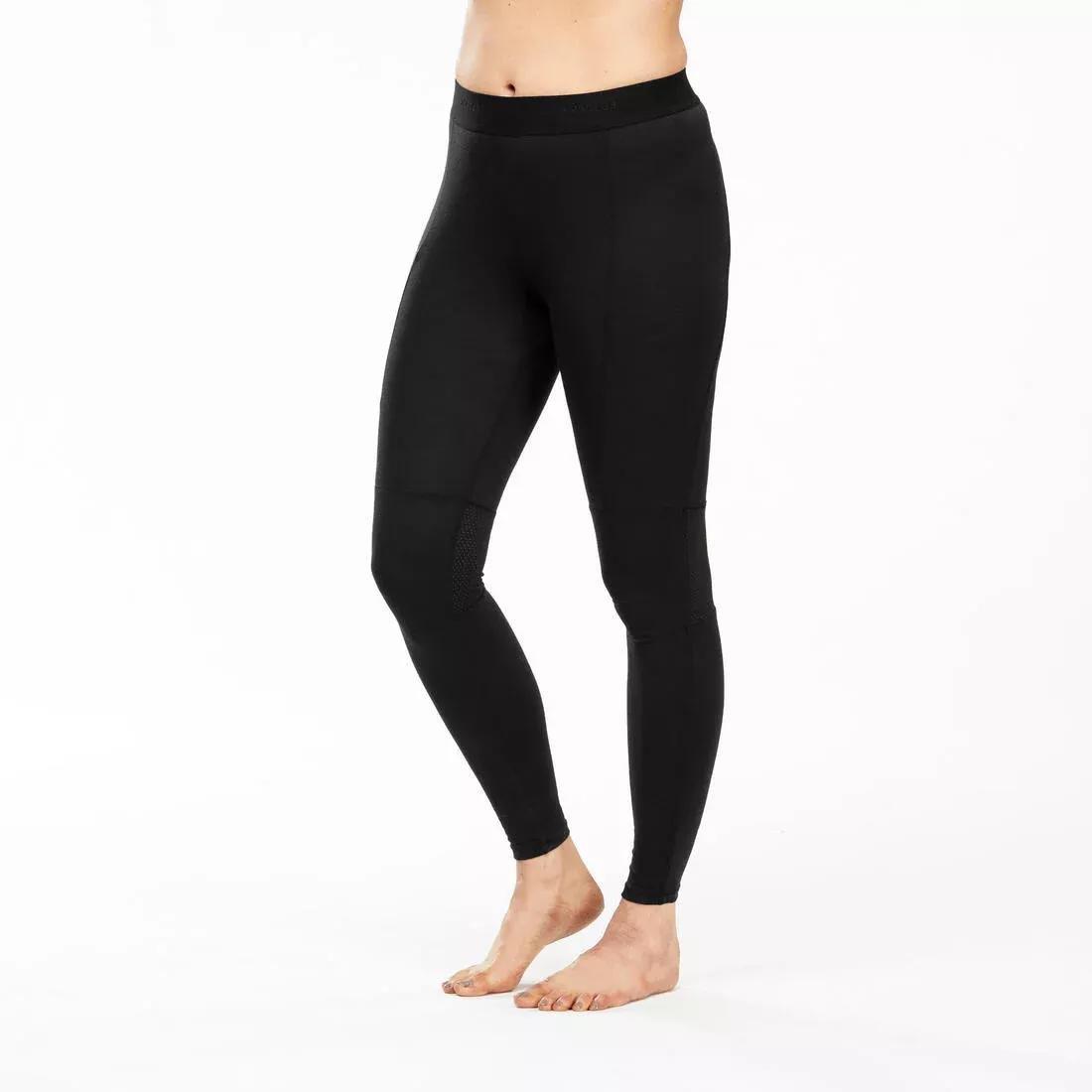 BLACK Women's merino wool legging underwear - MT500, , large image number 4