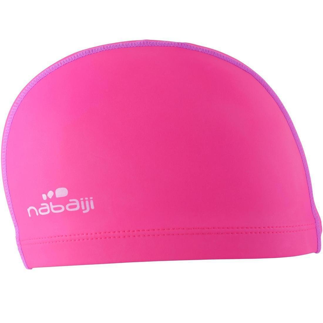 Silicone Mesh Swim Cap, Magenta, No Color, large image number 3