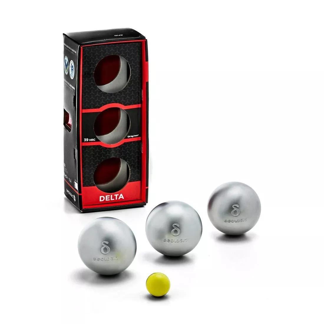 Steel 3 Semi-Soft Competition Petanque Boules, , large image number 0