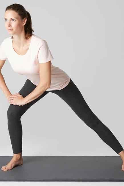 DOMYOS - Cotton Fitness Leggings Salto, Grey