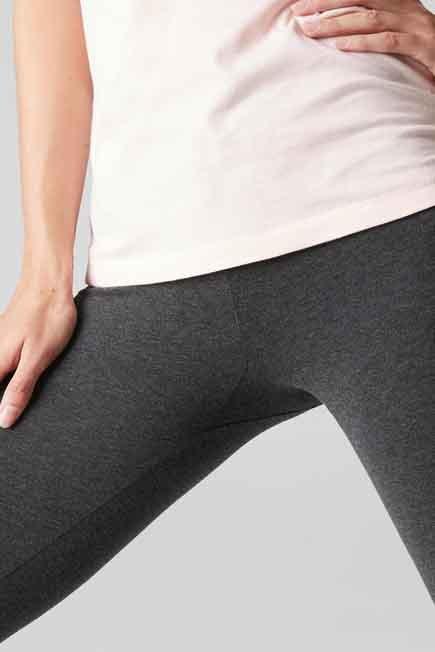 DOMYOS - Cotton Fitness Leggings Salto, Grey