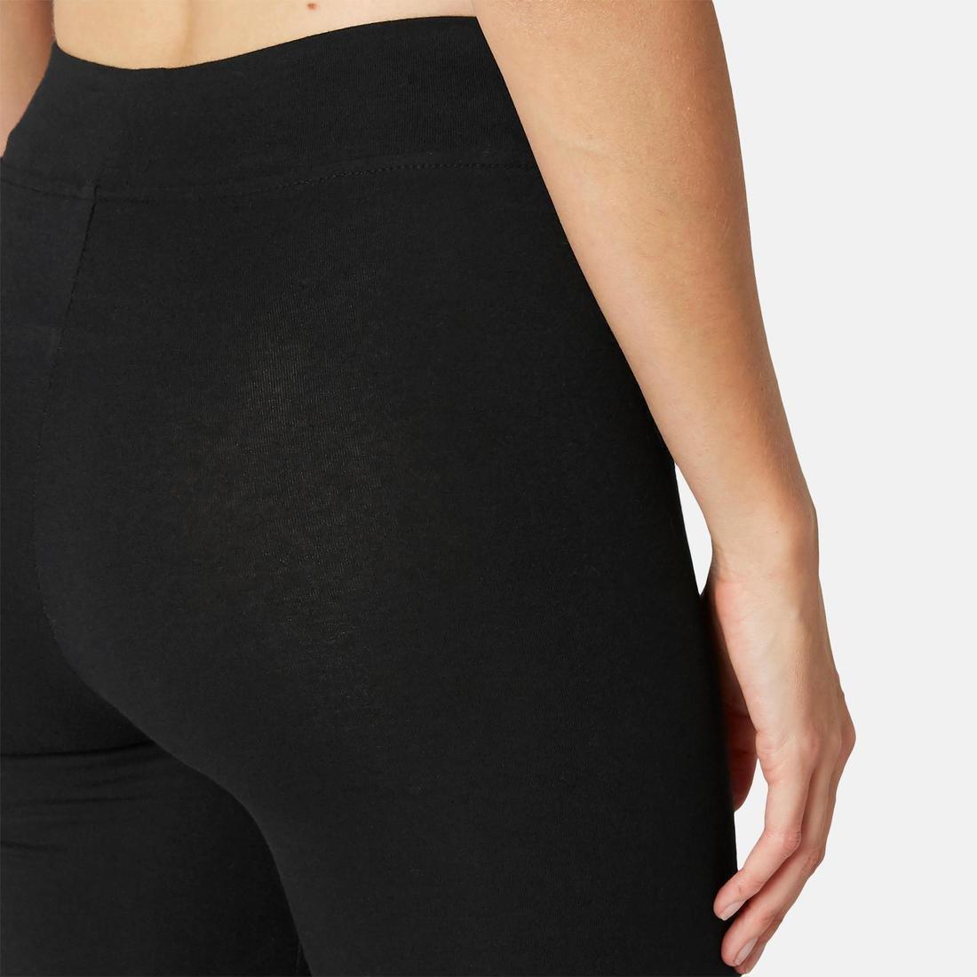 Cotton Fitness Shorts Fit+ Straight Cut, Black, No Color, large image number 6