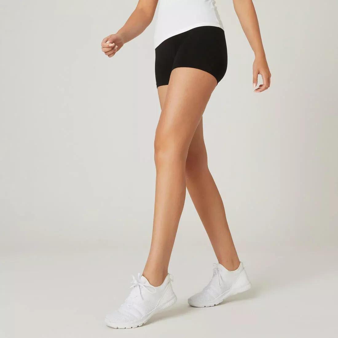 Cotton Fitness Shorts Fit+, Black, , large image number 0