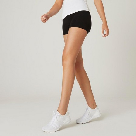 DOMYOS - Cotton Fitness Shorts Fit+, Black