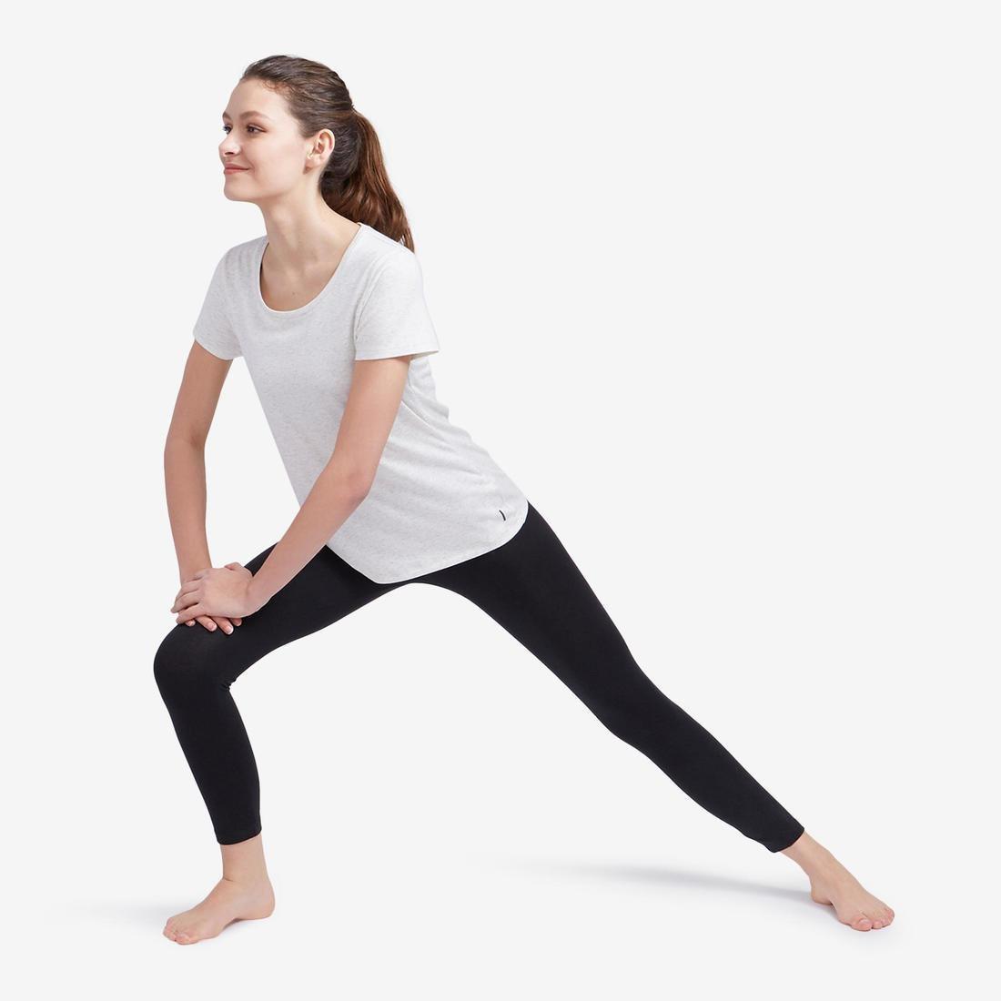 Cotton Fitness Leggings Fit+, Black, No Color, medium