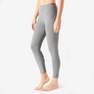 DOMYOS - 7/8 Cotton Fitness Leggings Fit, Grey