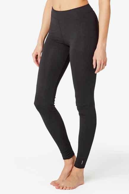 DOMYOS FIT 500 Women's Slim-Fit Gym Stretching Leggings - / AOP