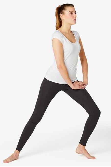 FIT 500 Women's Slim-Fit Gym Stretching Leggings - / AOP, Black, No Color, large image number 3