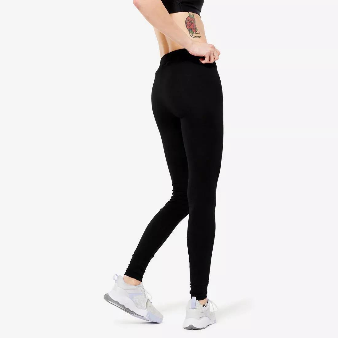 FIT 500 Women's Slim-Fit Gym Stretching Leggings - / AOP, Black, No Color, large image number 14