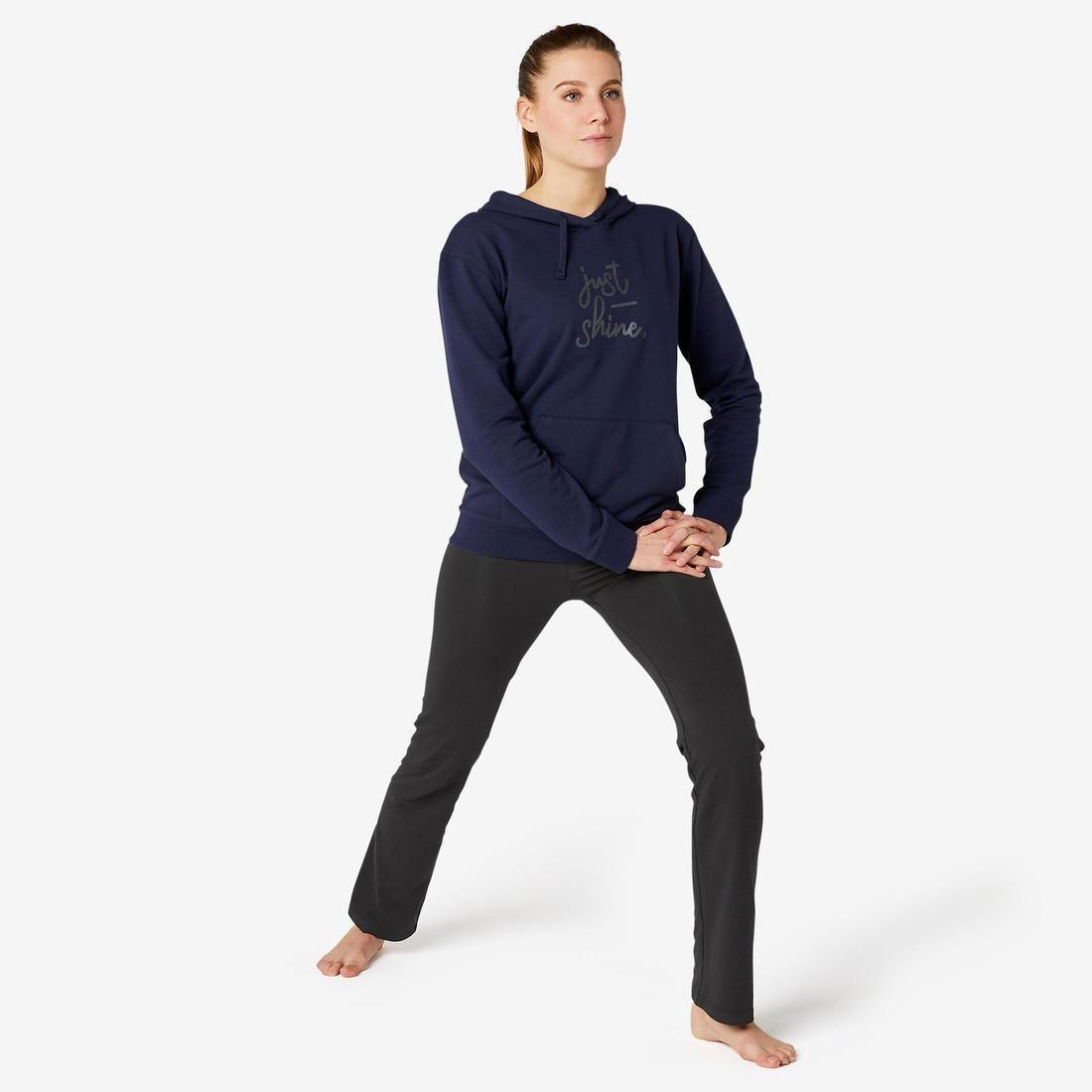 Straight-CutCottonFitness Leggings Fit, Black, , large image number 1