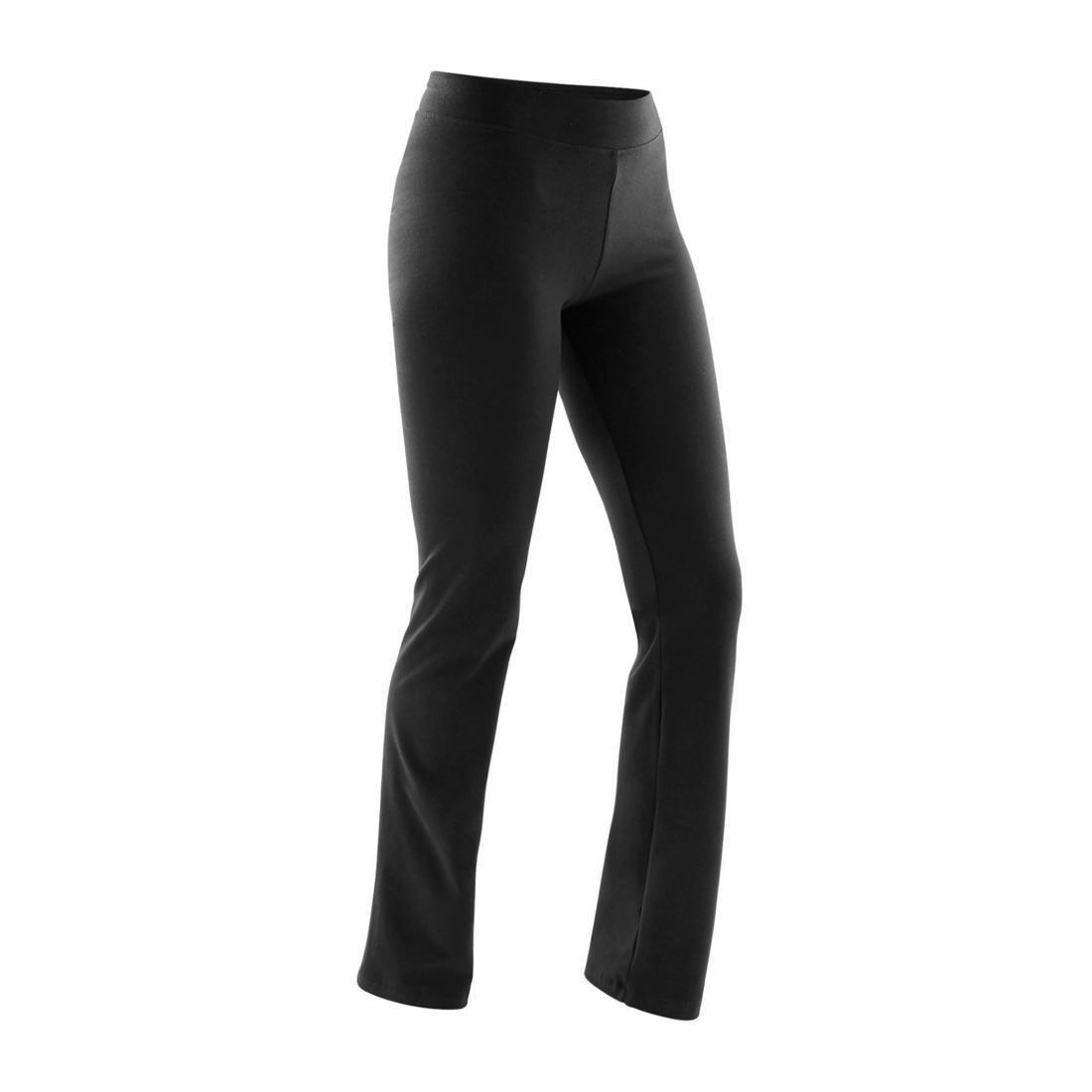 DOMYOS - Straight-CutCottonFitness Leggings Fit, Black