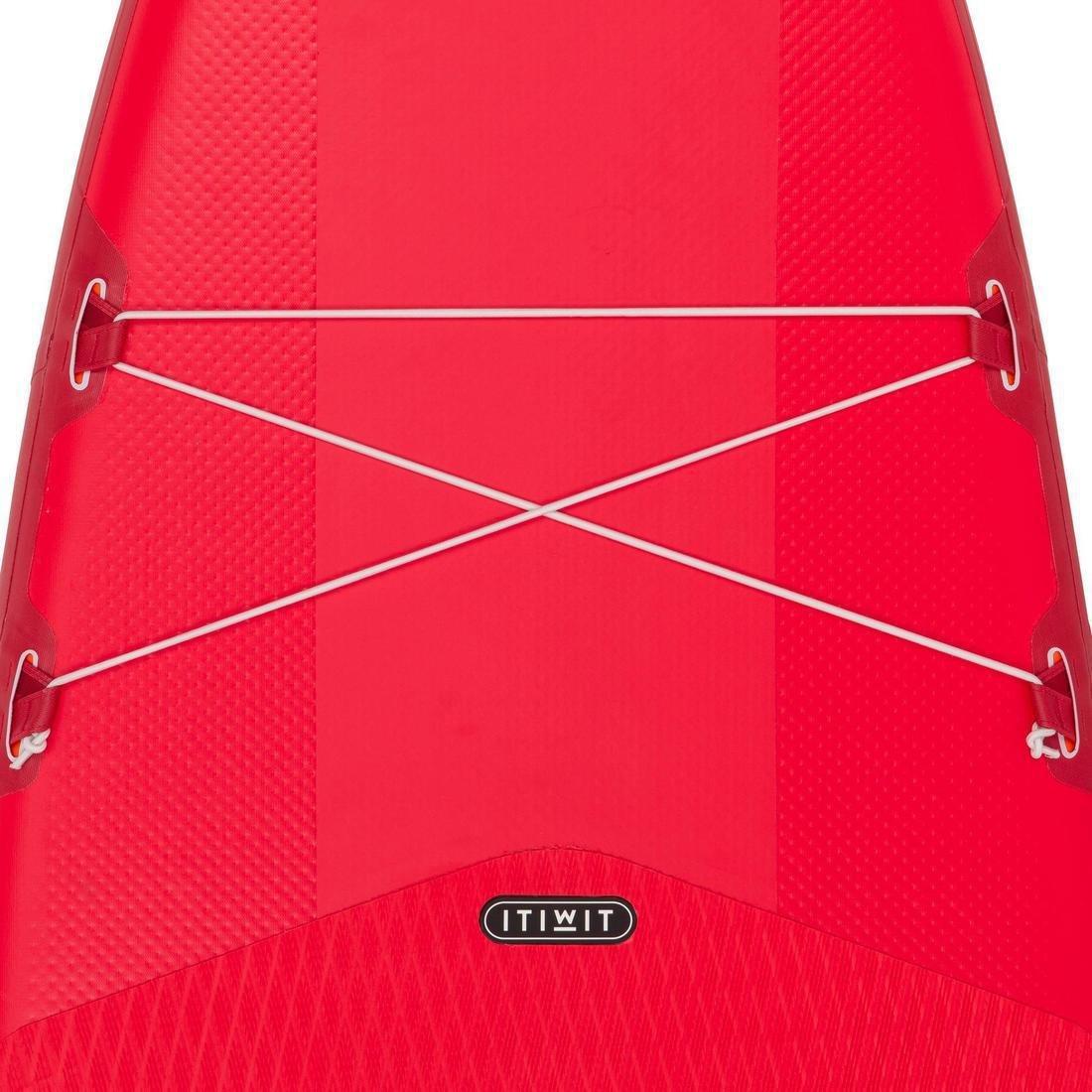 Beginner Inflatable Stand-Up Paddleboard, Fluo Red, No Color, large image number 1