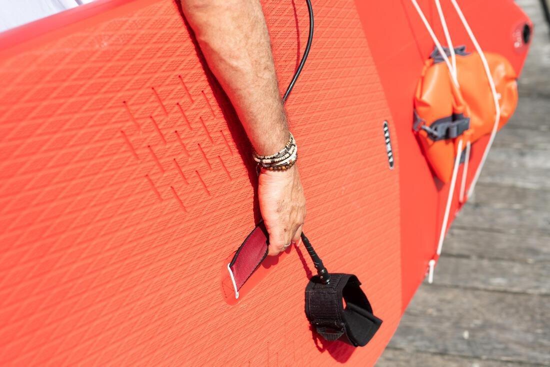 Beginner Inflatable Stand-Up Paddleboard, Fluo Red, No Color, large image number 7