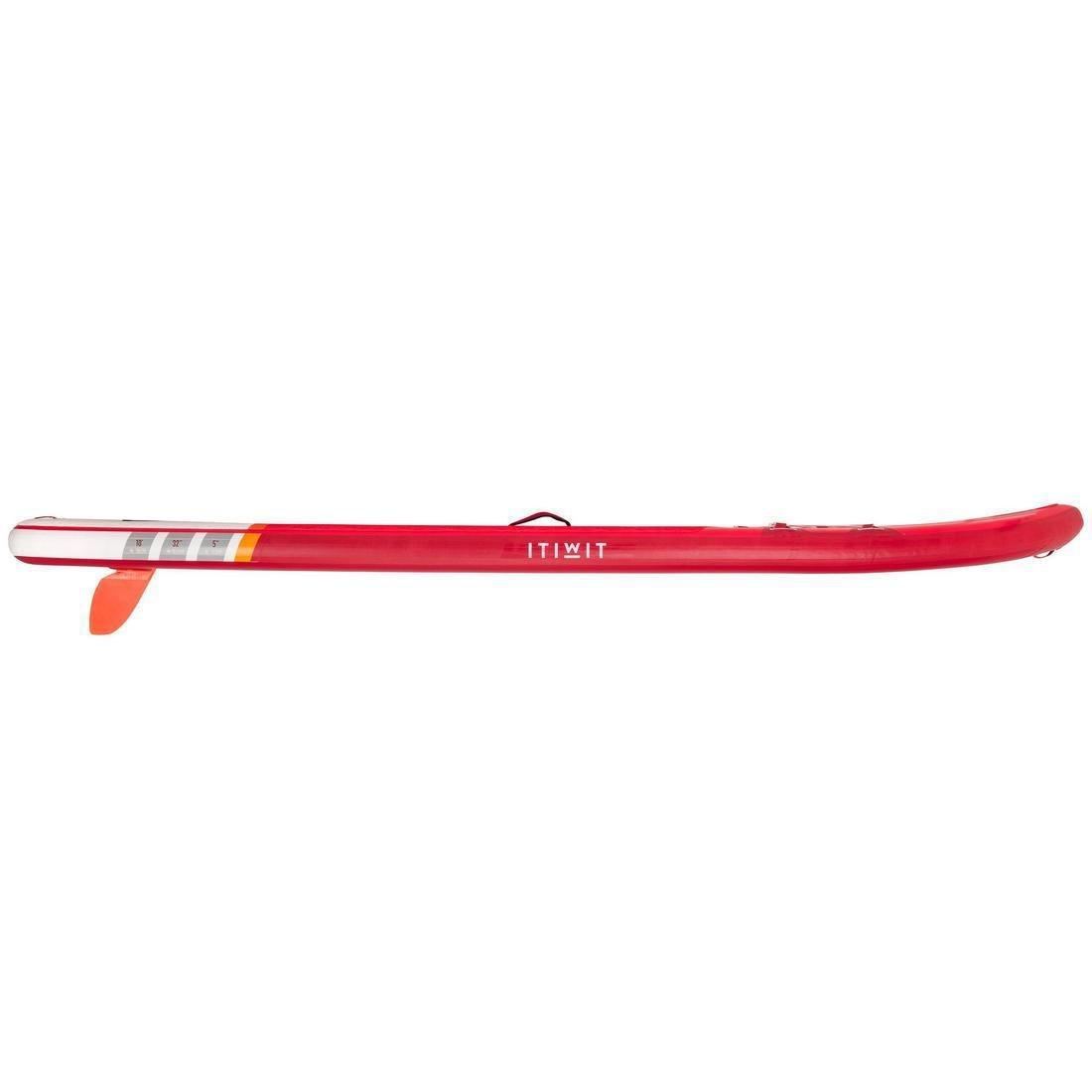 Beginner Inflatable Stand-Up Paddleboard, Fluo Red, No Color, large image number 10