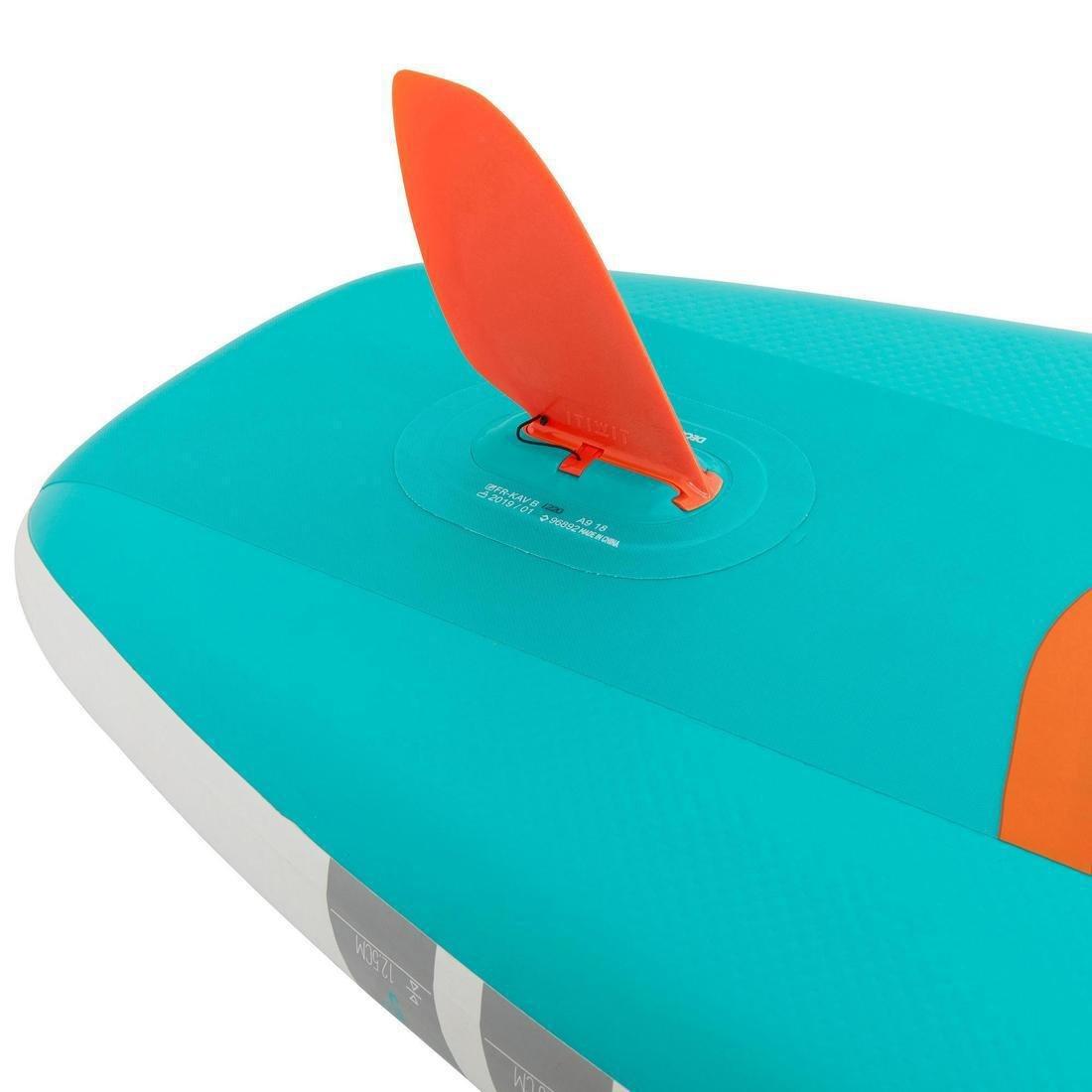 Beginner Inflatable Stand-Up Paddleboard, Turquoise Green, No Color, large image number 9