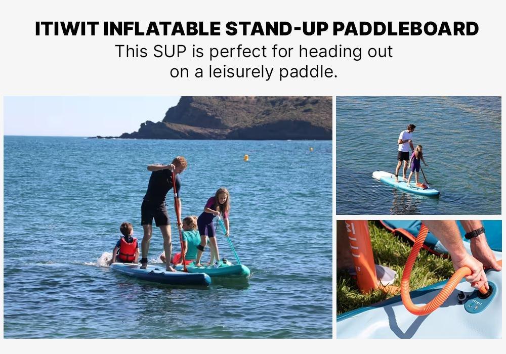 Beginner Inflatable Stand-Up Paddleboard, No Color, medium