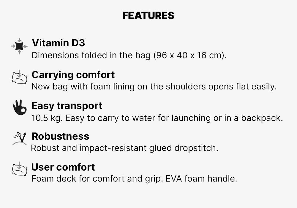 Beginner Inflatable Stand-Up Paddleboard, No Color, medium