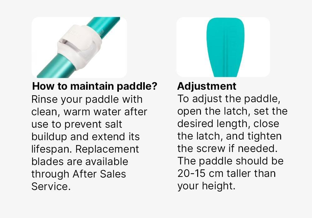 3-Part Adjustable Stand Up Paddle, Caribbean Blue, No Color, large image number 17