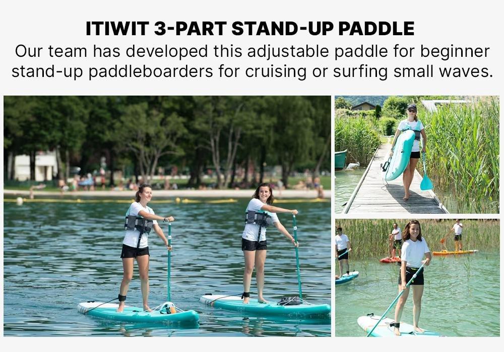 3-Part Adjustable Stand Up Paddle, Blue, No Color, medium