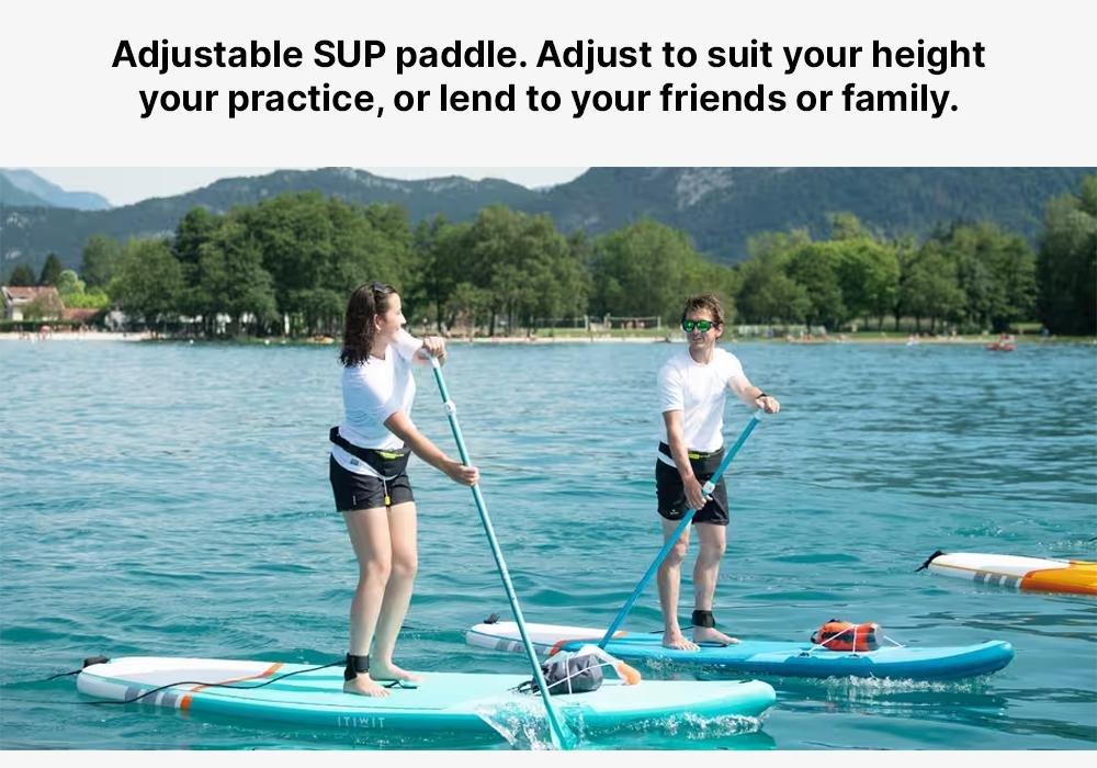 3-Part Adjustable Stand Up Paddle, Caribbean Blue, No Color, large image number 19