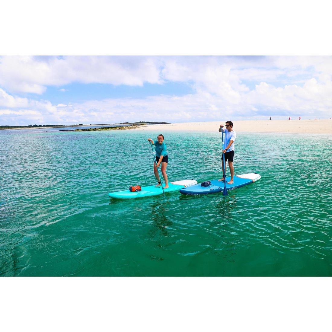 2-Part Stand-Up Paddleboard Paddle 100 Adjustable, Blood Orange, No Color, large image number 1