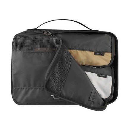FORCLAZ - Kit of 3 Travel Storage Bags, Grey