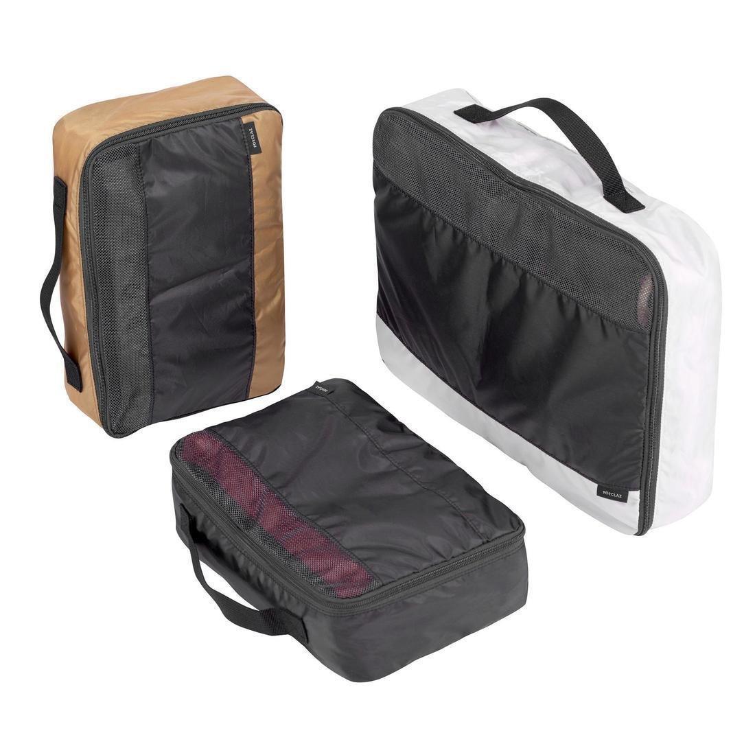 Kit of 3 Travel Storage Bags, Grey, No Color, large image number 1