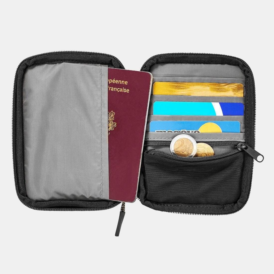 Small Travel Organiser Wallet, Black, No Color, large image number 4