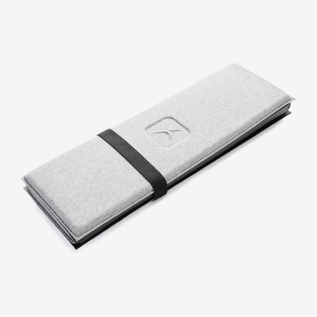 Pilates Mini Floor Mat, Grey, No Color, large image number 2