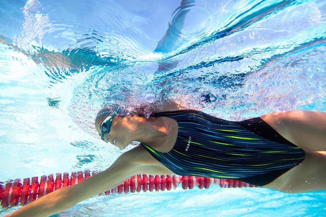 Women's One-Piece chlorine-resistant Swimsuit Kamiye, Oil, Black, No Color, large image number 4