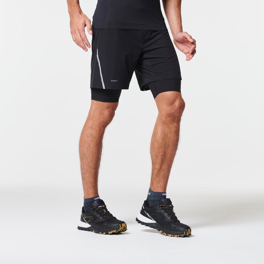 Comfort Trail Running Tight Shorts, Black, No Color, large image number 3