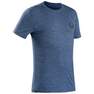 FORCLAZ - Men's travel trekking Merino wool T-shirt - TRAVEL 100, Carbon Grey