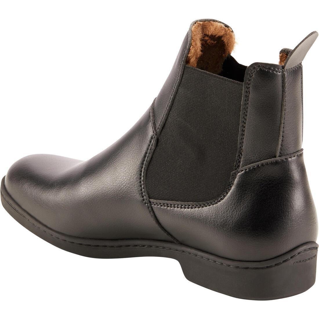 Warm Adult Horse Riding Jodhpur Boots - 500, Black, No Color, large image number 3