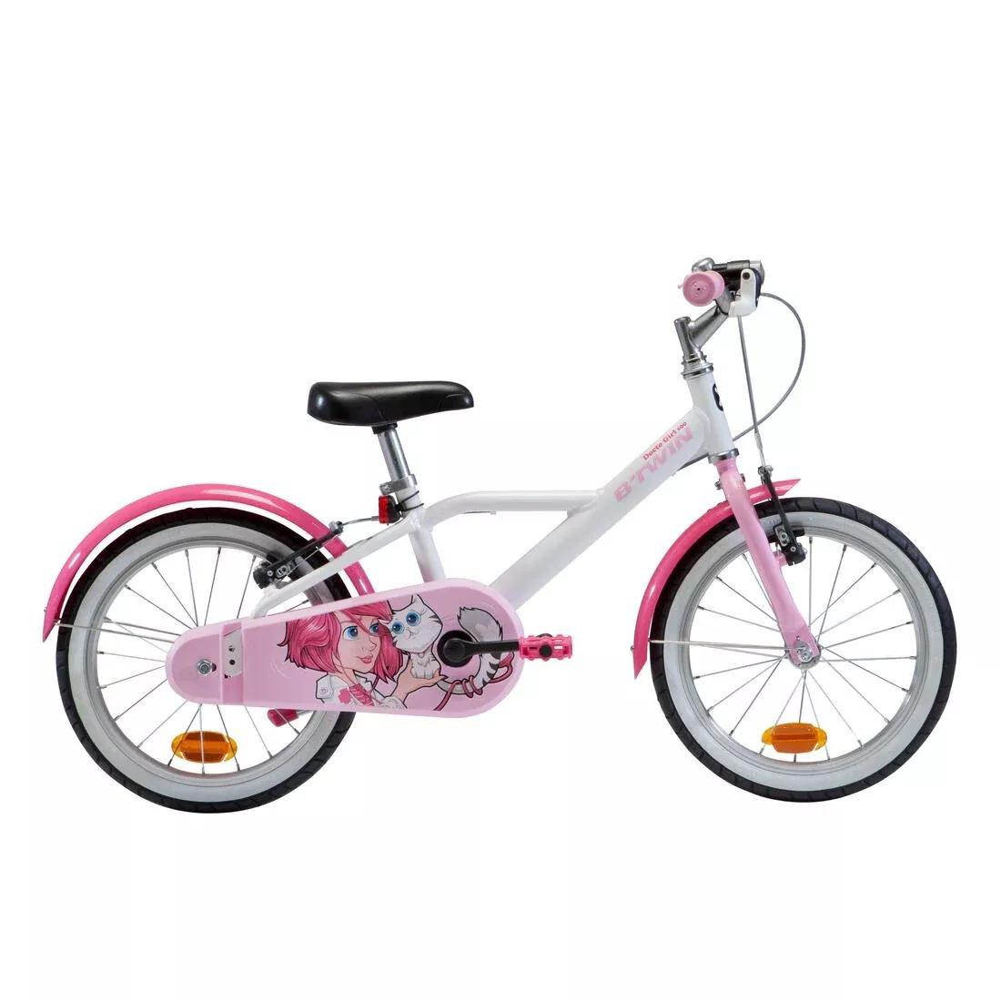 BTWIN - 16 Inch KIDS BIKE Doctogirl 500 4-6 YEARS OLD, BLACK