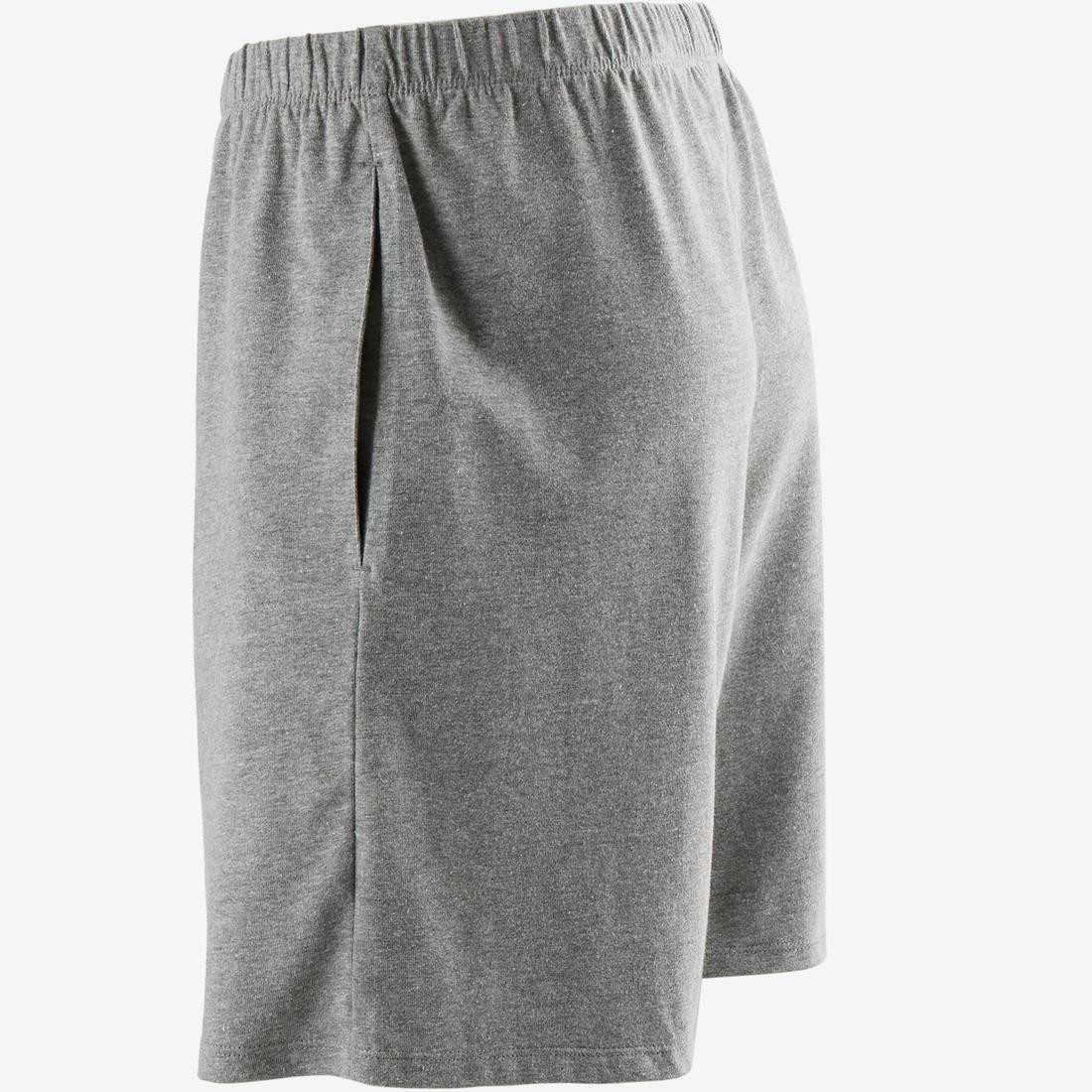 Men Fitness Short Cotton Shorts, Grey, , large image number 1