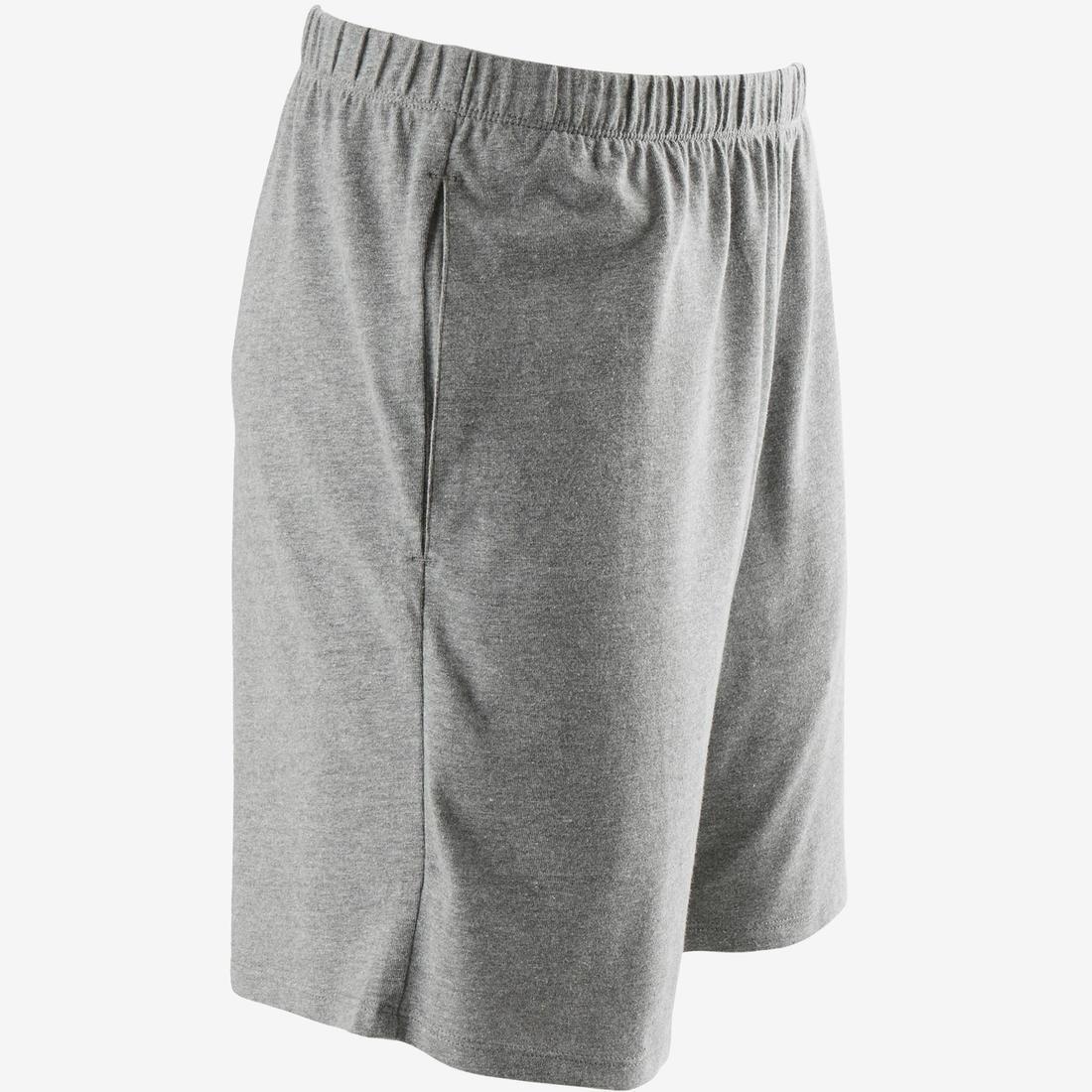 Men Fitness Short Cotton Shorts, Grey, , large image number 2