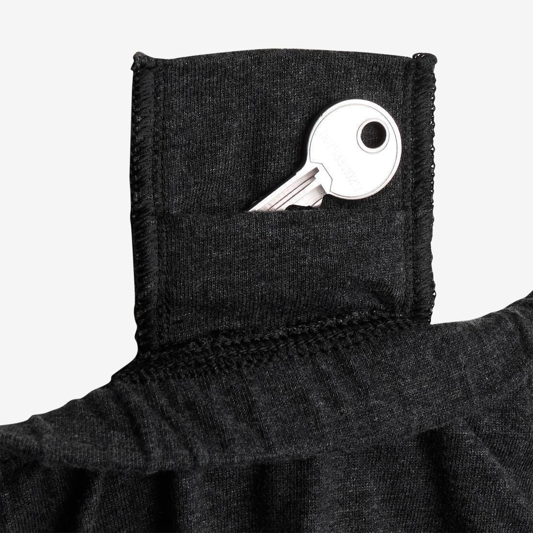 Fitness Short Cotton Shorts, Black, No Color, medium