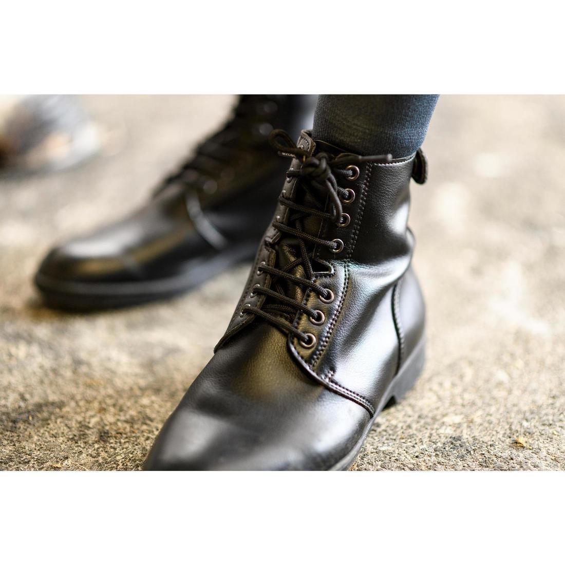 500Adult Lace-Up Horse Riding Jodhpur Boots, Black, , large image number 2