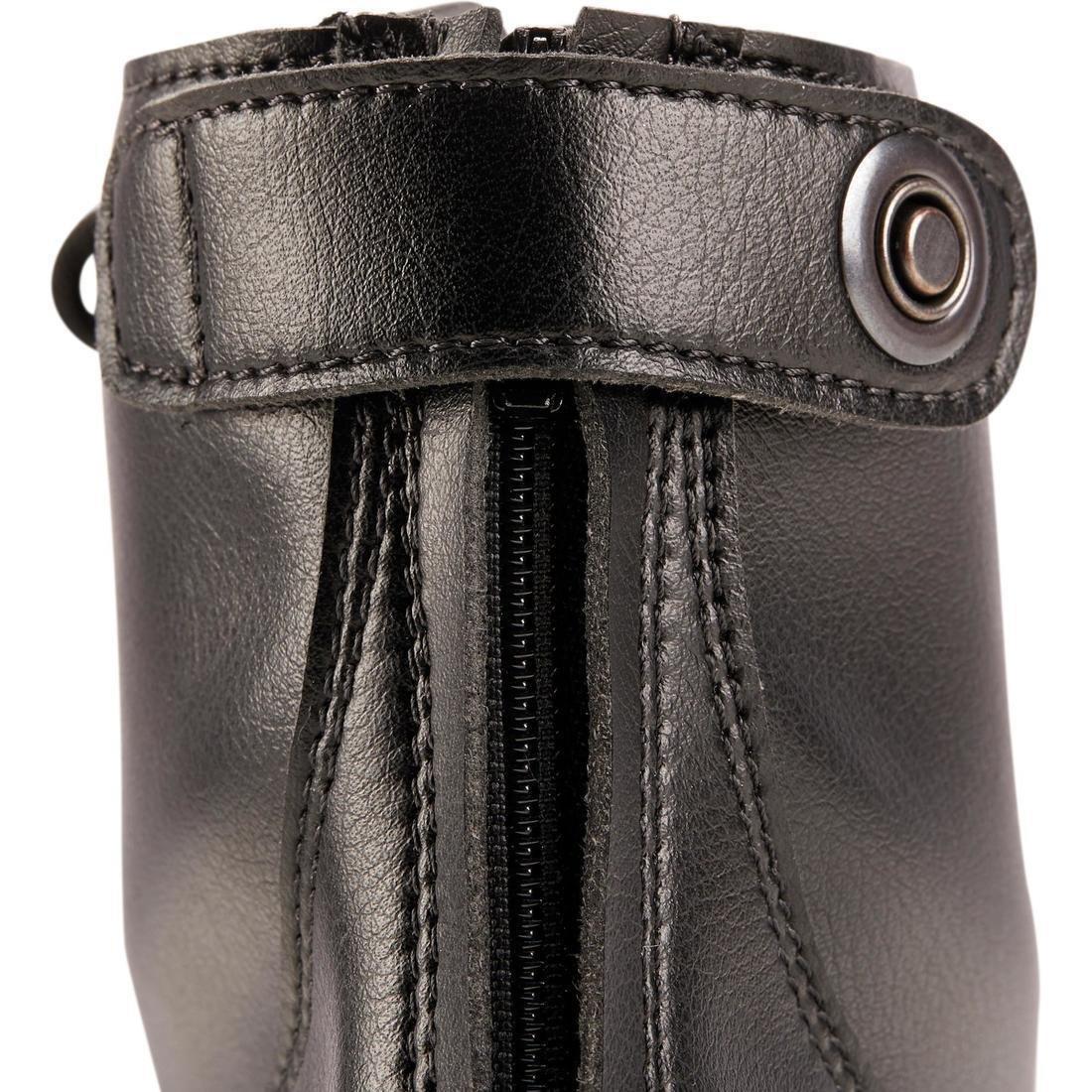 500Adult Lace-Up Horse Riding Jodhpur Boots, Black, , large image number 9