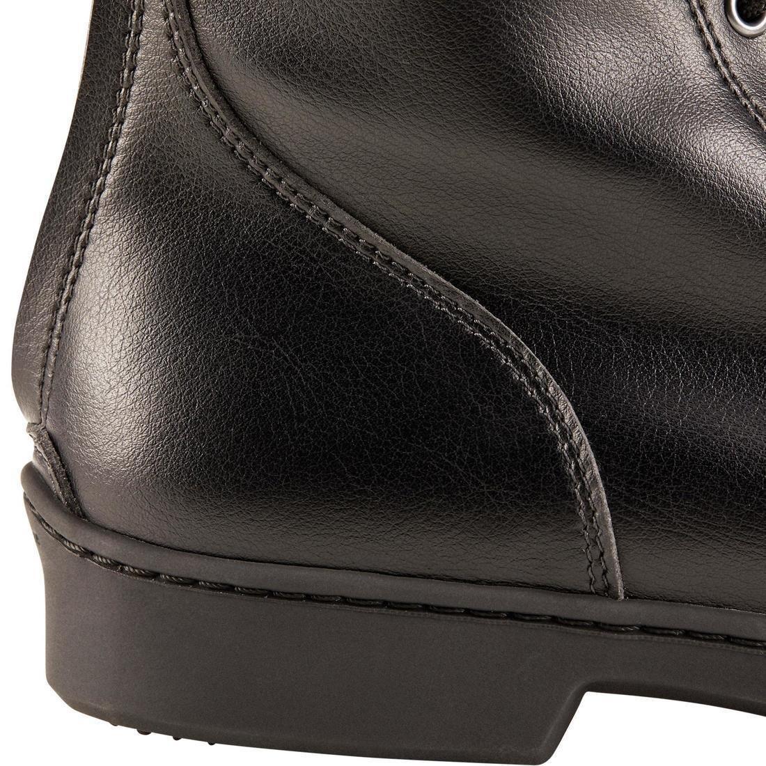 500Adult Lace-Up Horse Riding Jodhpur Boots, Black, , large image number 10