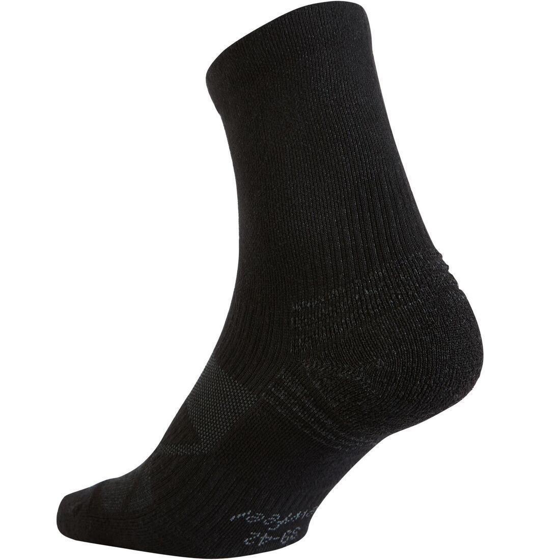Fitness / Nordic Walking Socks - WS100 Mid 3-Pack, Black, No Color, large image number 2