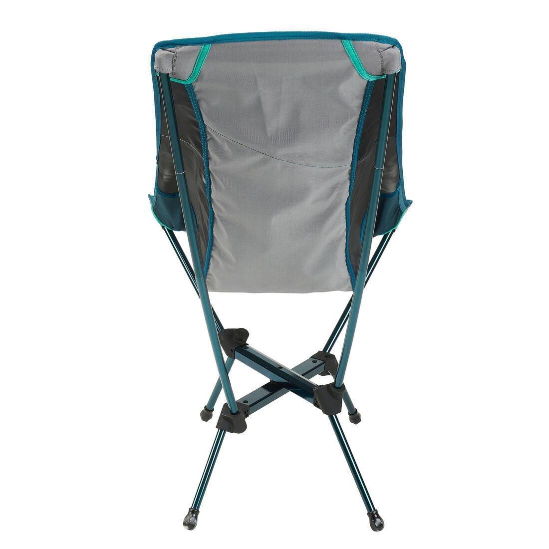 QUECHUA - Xl Folding Camping Chair - Mh500, Grey