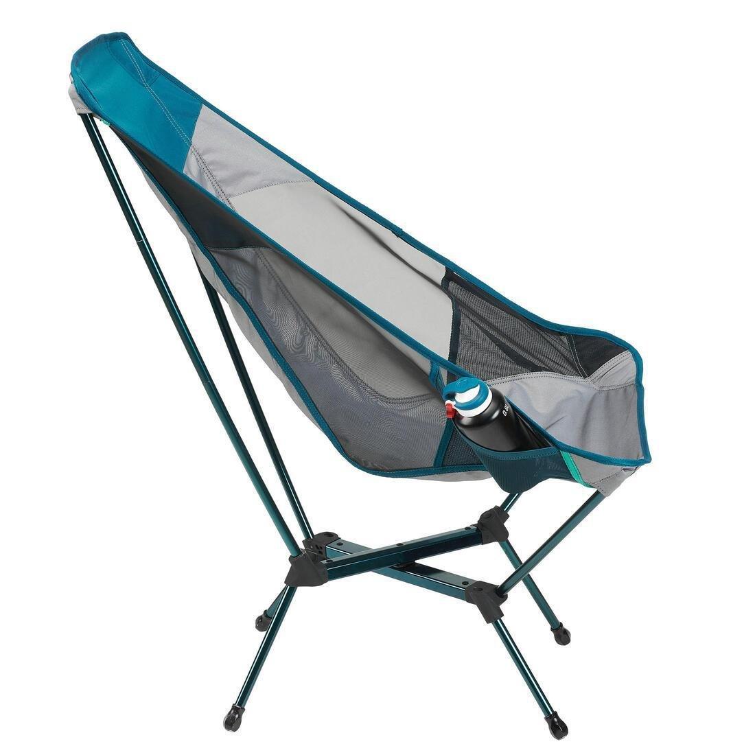 QUECHUA - Xl Folding Camping Chair - Mh500, Grey