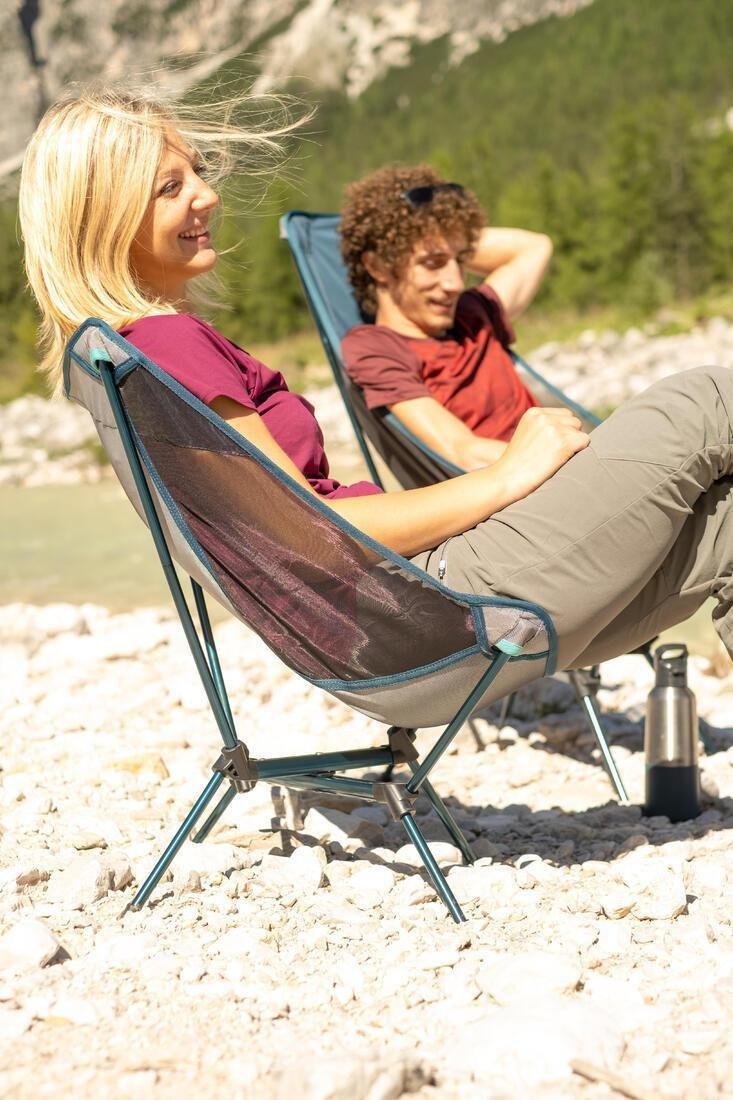Xl Folding Camping Chair - Mh500, Grey, No Color, large image number 11