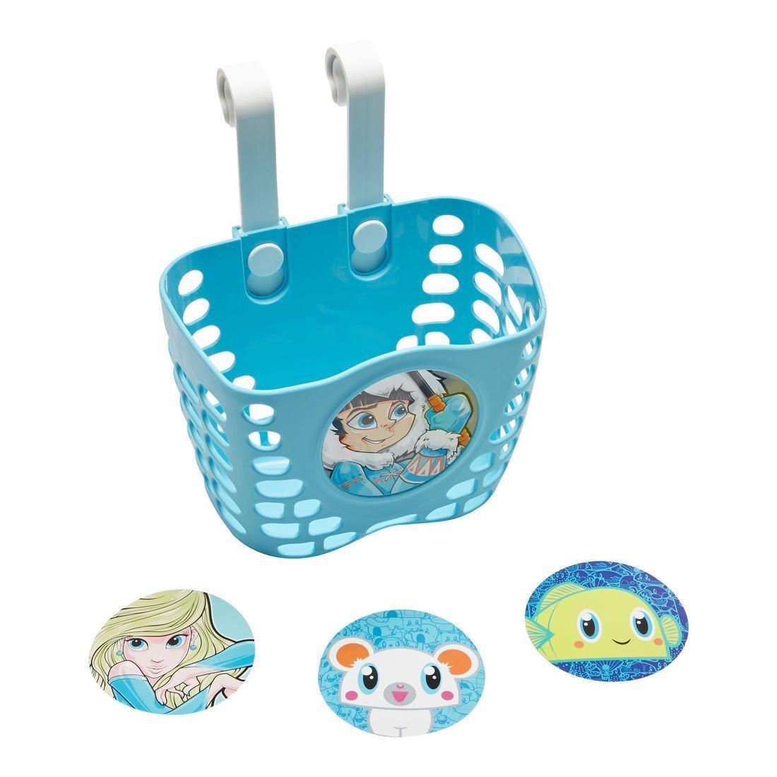 BTWIN - Kids' Bike Basket, Sky Blue