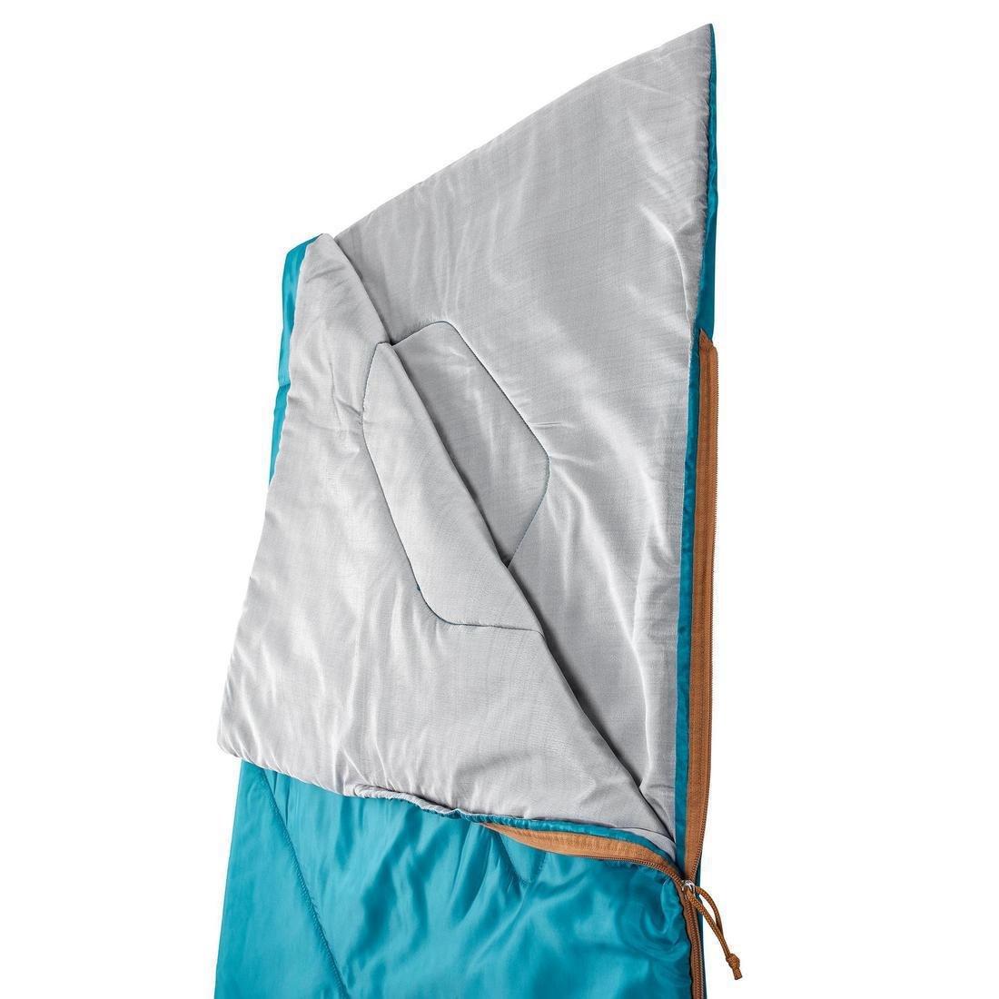 Camping Sleeping Bag Arpenaz, Jungle Green, No Color, large image number 12