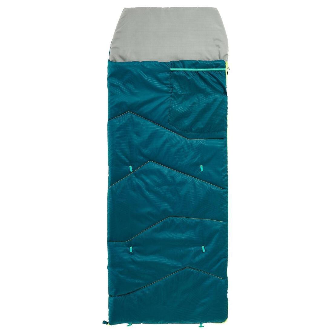 QUECHUA - Kids Sleeping Bag MH100, Dark Petrol Blue